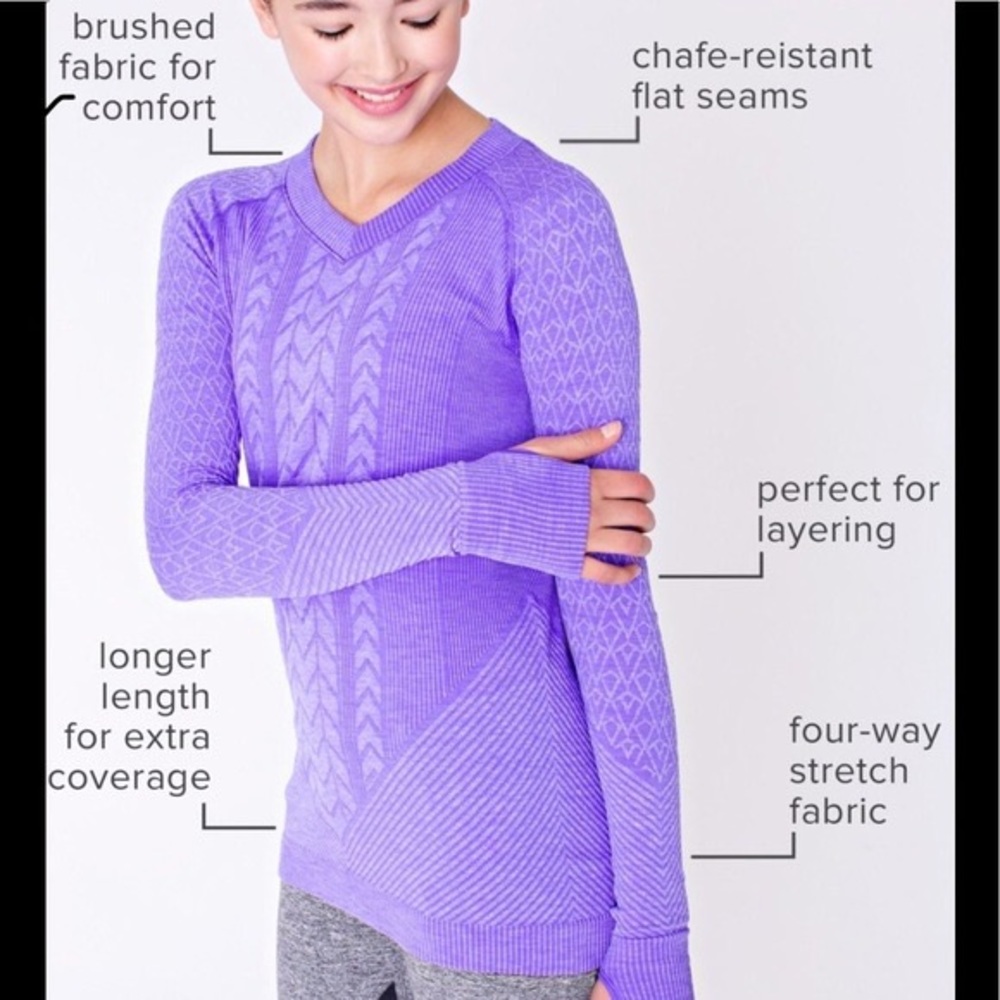 Ivivva Glacier Air Purple Long Sleeve Pullover